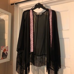 🌼Cato plus size black fringed